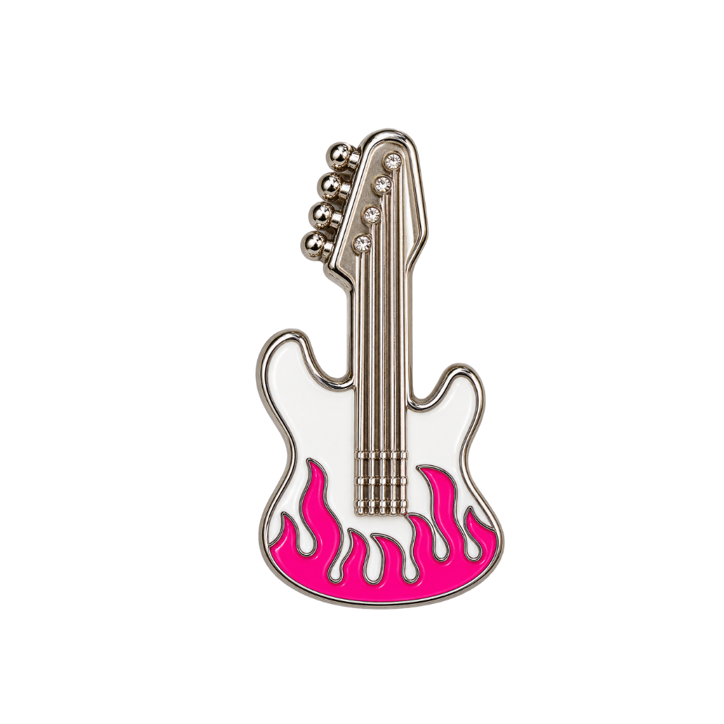 Flaming Guitar Sneaker Charm