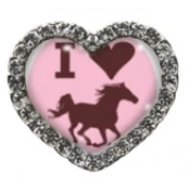 I Love Horses Sneaker Charm