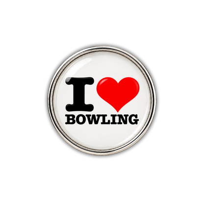 I Love Bowling Sneaker Charm