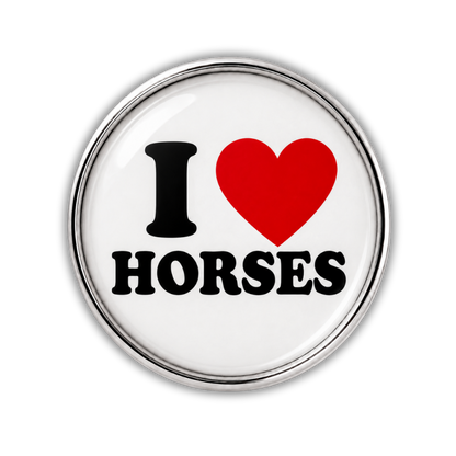 I Love Horses Sneaker Charm