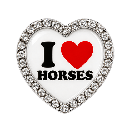 I Love Horses Sneaker Charm
