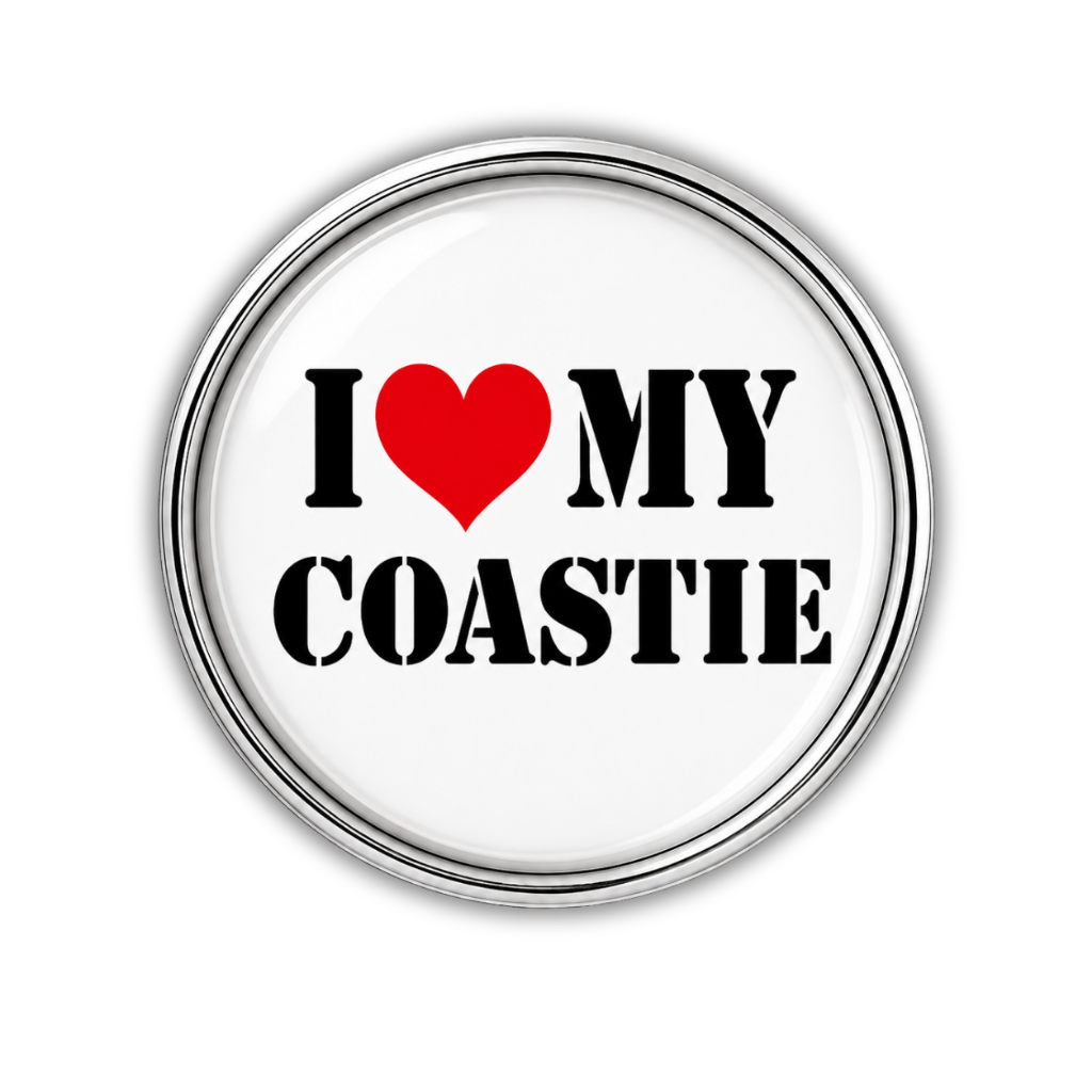 I Love My Coastie Sneaker Charm
