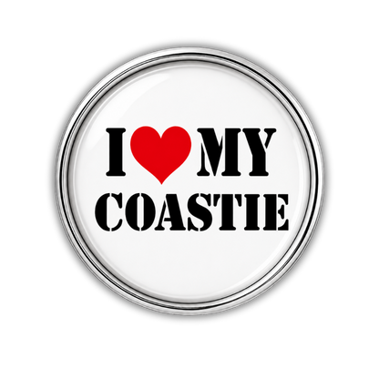 I Love My Coastie Sneaker Charm
