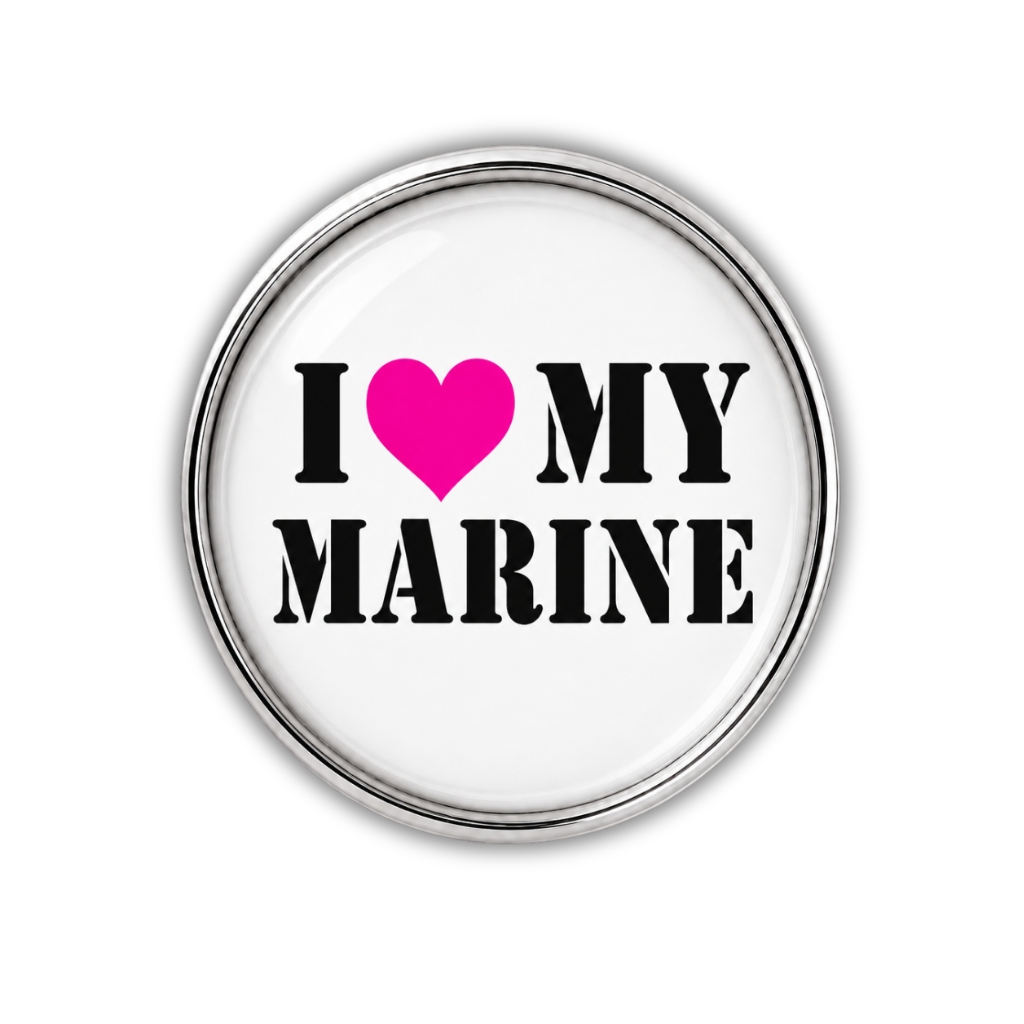 I Love My Marine Sneaker Charm
