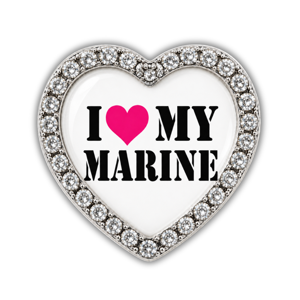 I Love My Marine Sneaker Charm