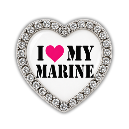 I Love My Marine Sneaker Charm