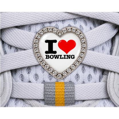 I Love Bowling Sneaker Charm