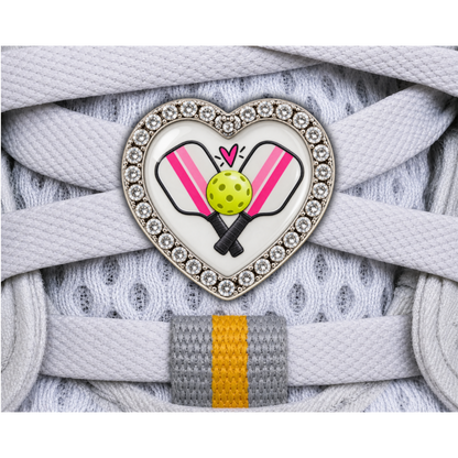 Pickleball Sneaker Charm – Pink Paddles
