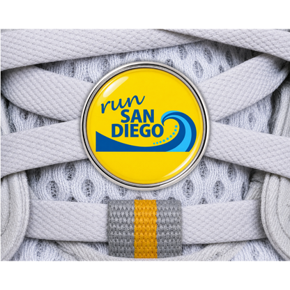 Run San Diego California Runner Shoelace Charm