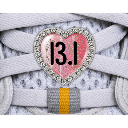 13.1 Blue Gold Sparkle Running Distance Charm