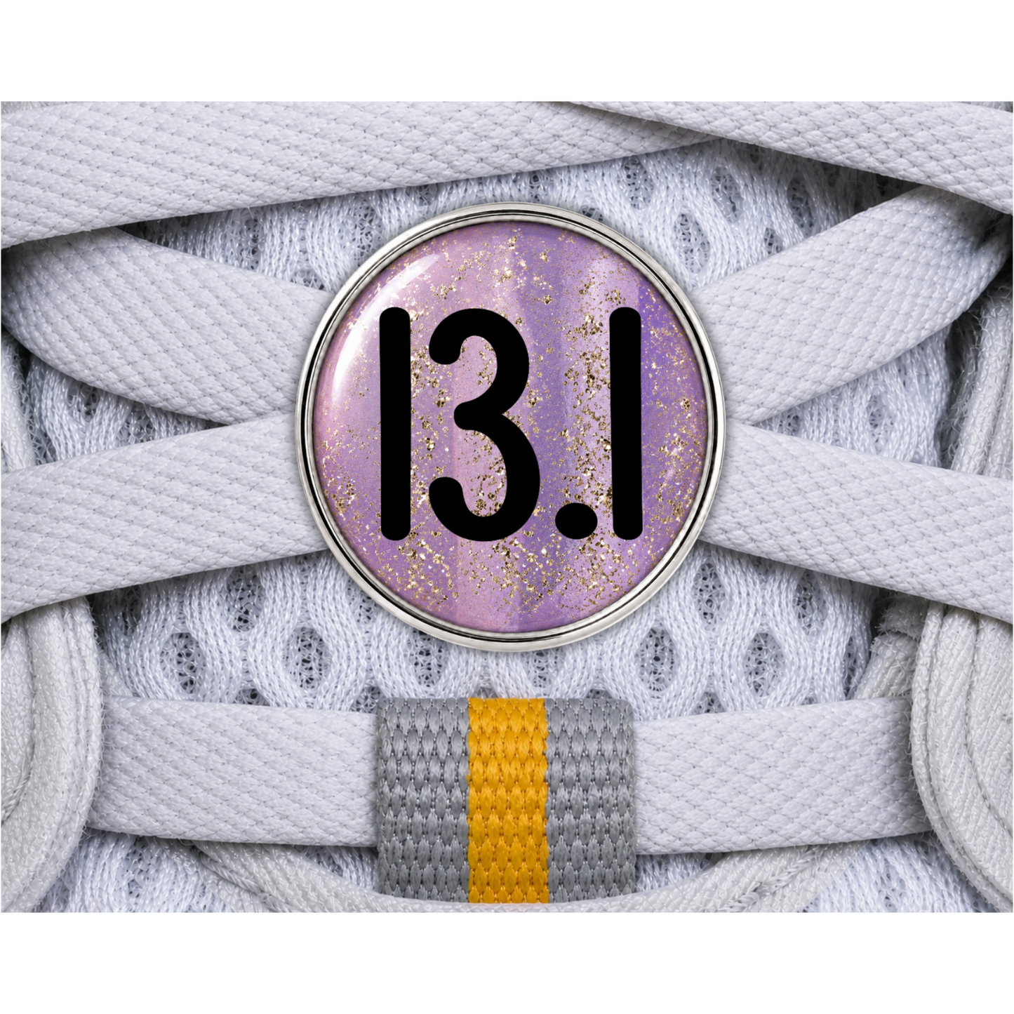 13.1 Blue Gold Sparkle Running Distance Charm