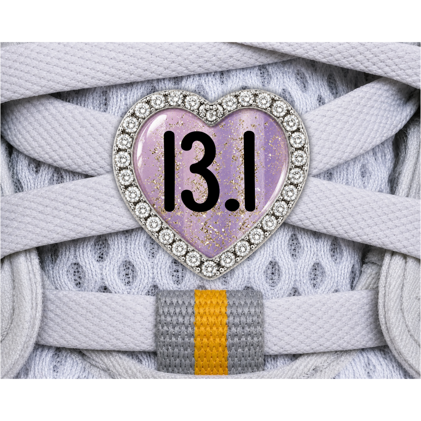 13.1 Blue Gold Sparkle Running Distance Charm
