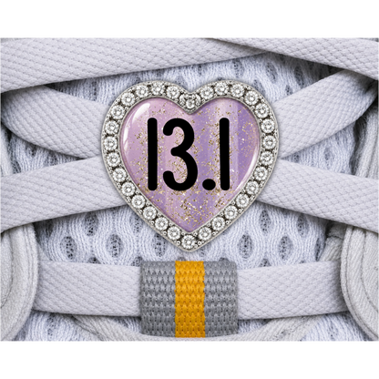 13.1 Blue Gold Sparkle Running Distance Charm
