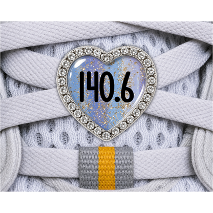 140.6 Gold Sparkle Distance Charm