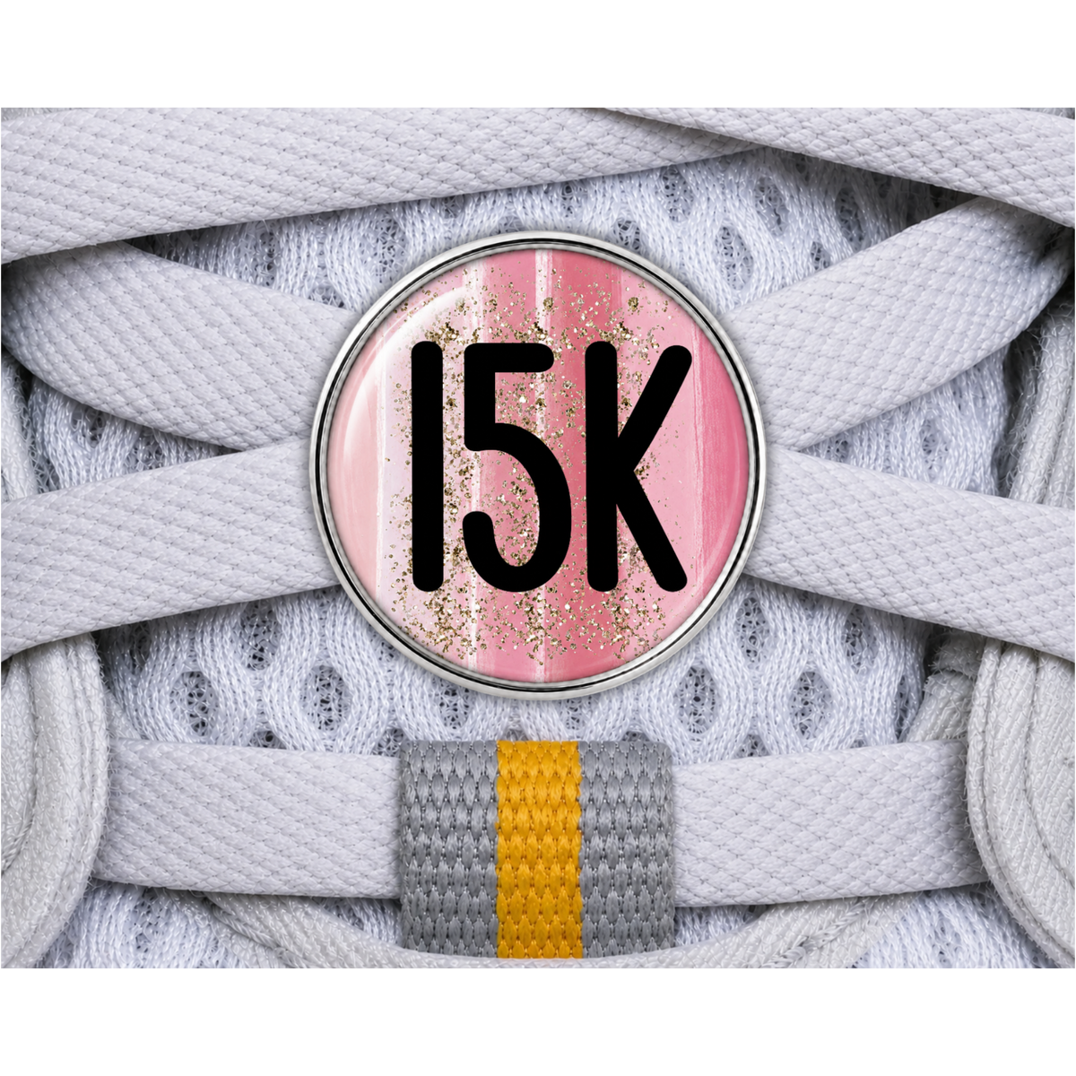 15k Blue Gold Sparkle Running Distance Charm