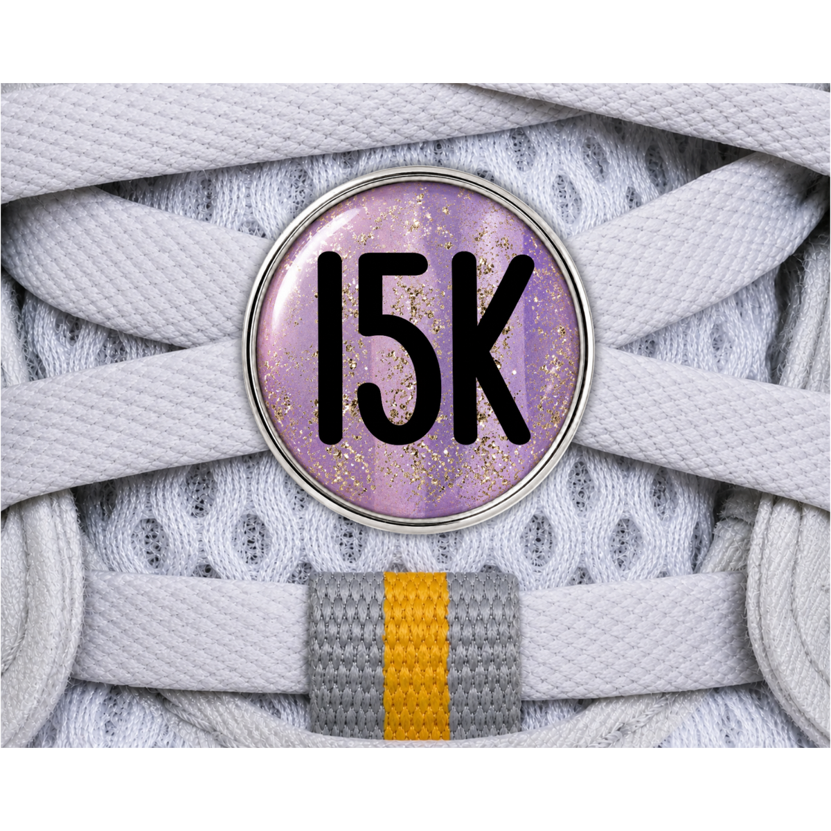 15k Blue Gold Sparkle Running Distance Charm