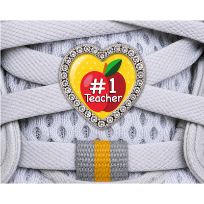 #1 Teacher Sneaker Charm