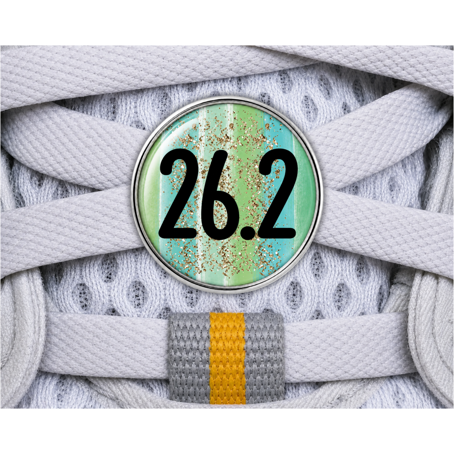 26.2 Blue Gold Sparkle Running Distance Charm