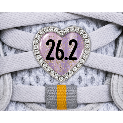 26.2 Blue Gold Sparkle Running Distance Charm