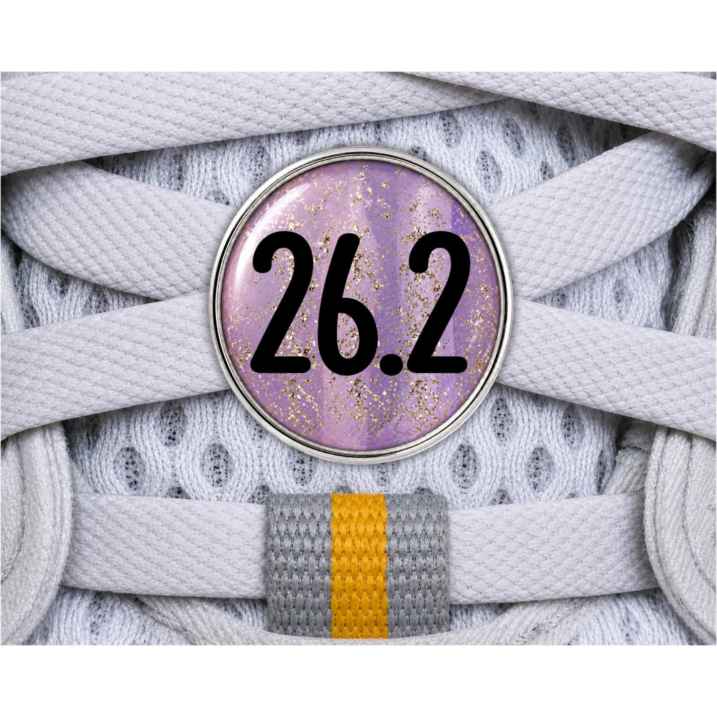 26.2 Blue Gold Sparkle Running Distance Charm