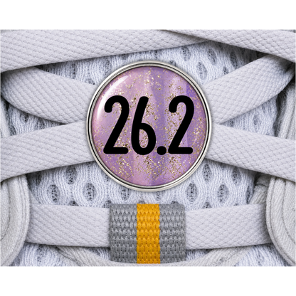26.2 Blue Gold Sparkle Running Distance Charm