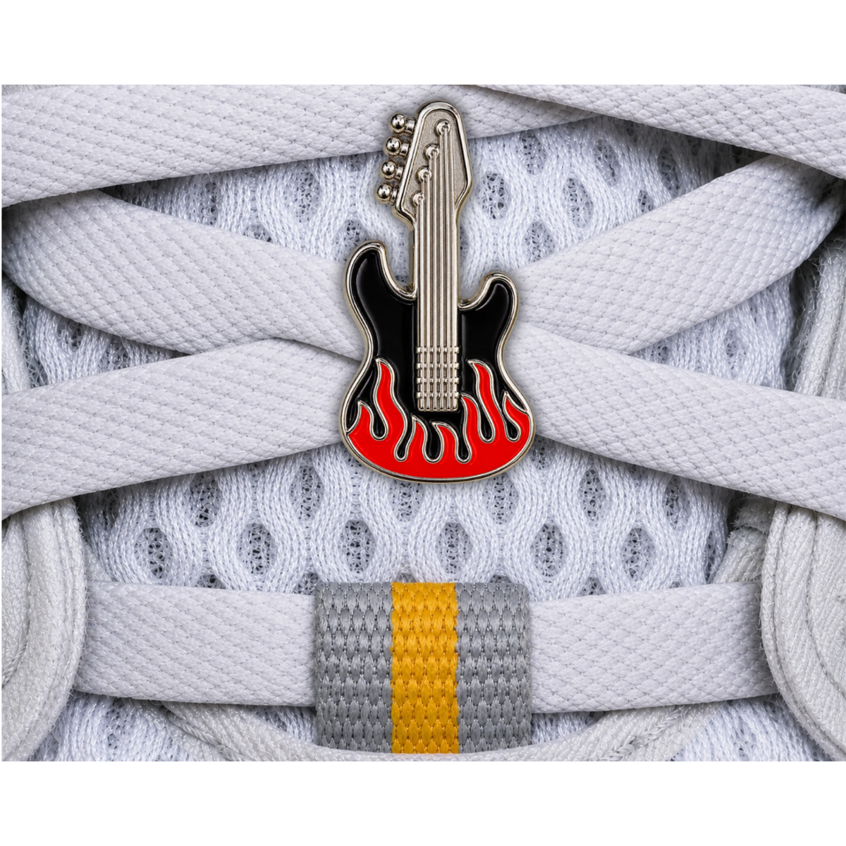 Flaming Guitar Sneaker Charm