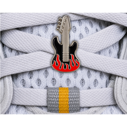 Flaming Guitar Sneaker Charm