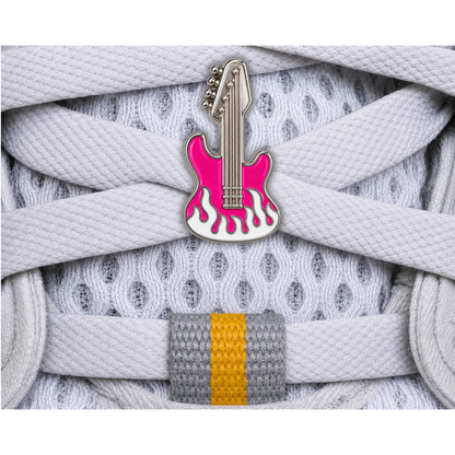 Flaming Guitar Sneaker Charm