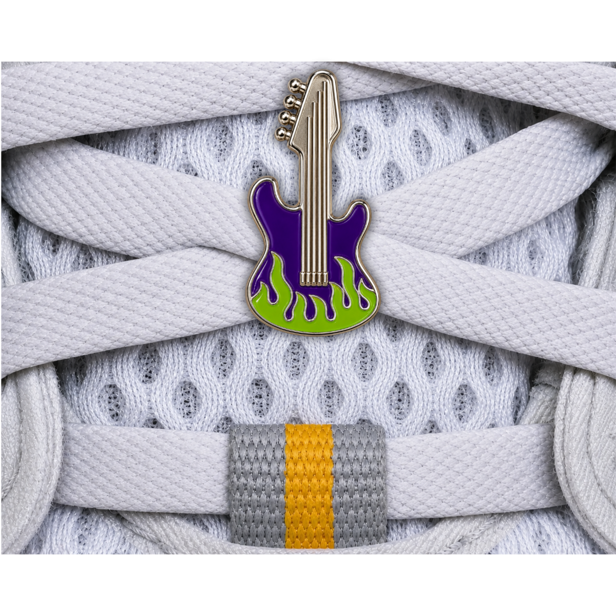 Flaming Guitar Sneaker Charm