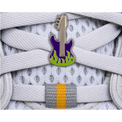 Flaming Guitar Sneaker Charm