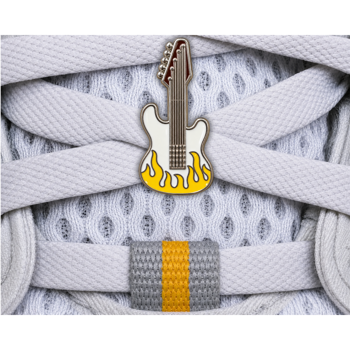 Flaming Guitar Sneaker Charm