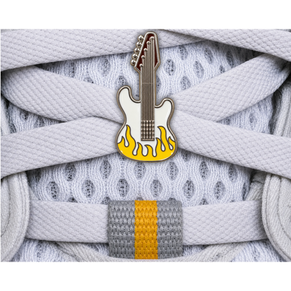 Flaming Guitar Sneaker Charm