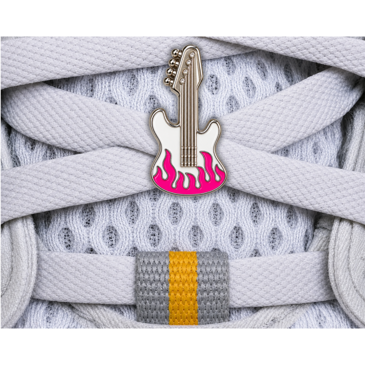 Flaming Guitar Sneaker Charm