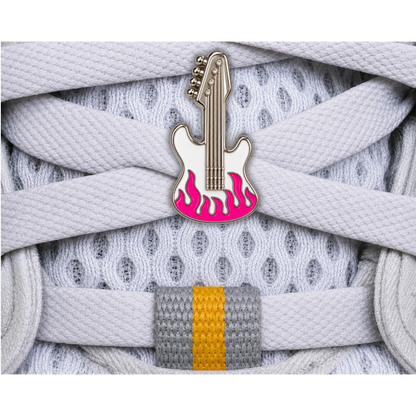 Flaming Guitar Sneaker Charm