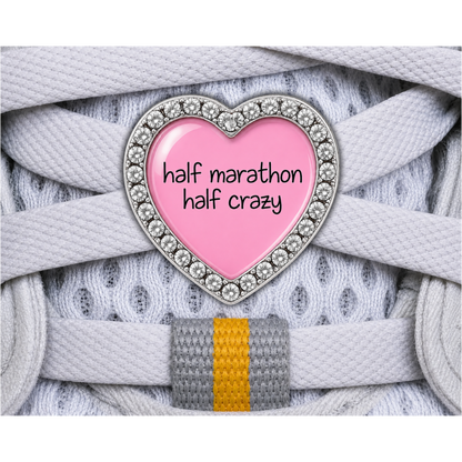Half Marathon Half Crazy Sneaker Charm