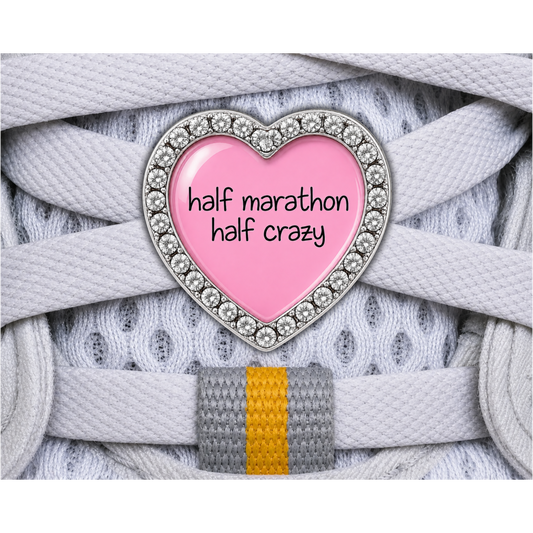 Half Marathon Half Crazy Sneaker Charm