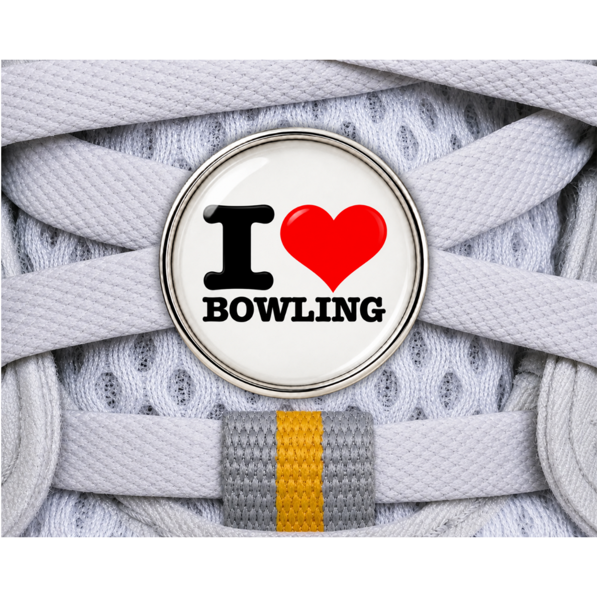 I Love Bowling Sneaker Charm
