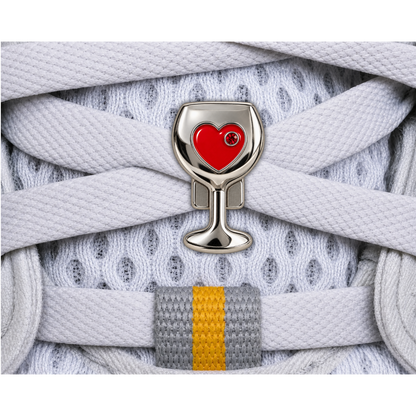 Wine Glass Sneaker Charm