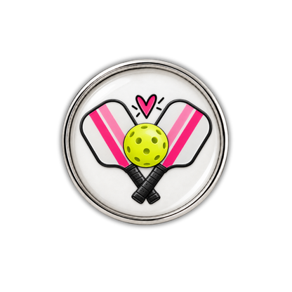 Pickleball Sneaker Charm – Pink Paddles