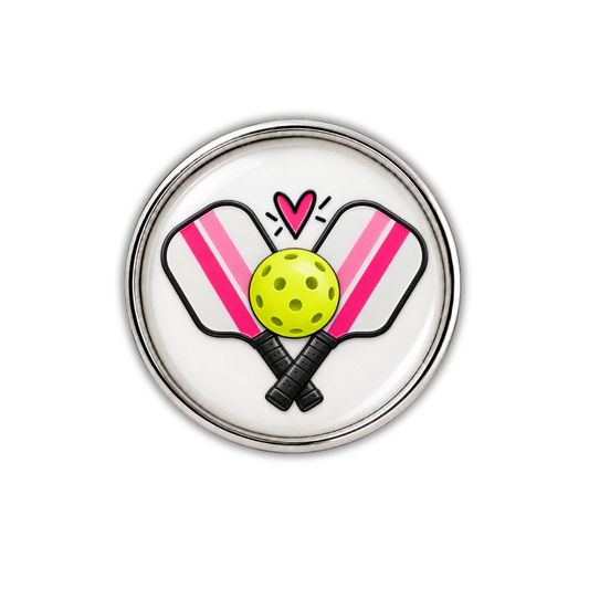 Pickleball Sneaker Charm – Pink Paddles
