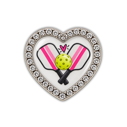Pickleball Sneaker Charm – Pink Paddles