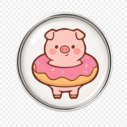 Pig in Donut Sneaker Charm