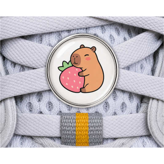 Capybara + Strawberry Sneaker Charm