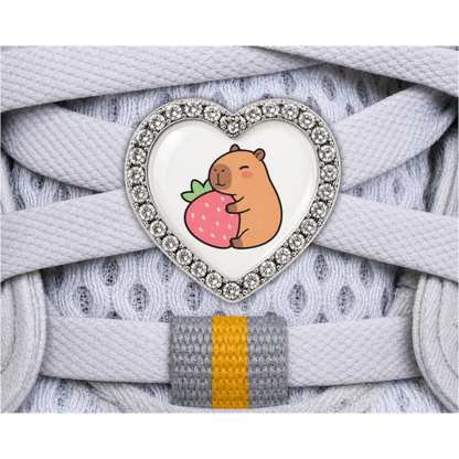 Capybara + Strawberry Sneaker Charm