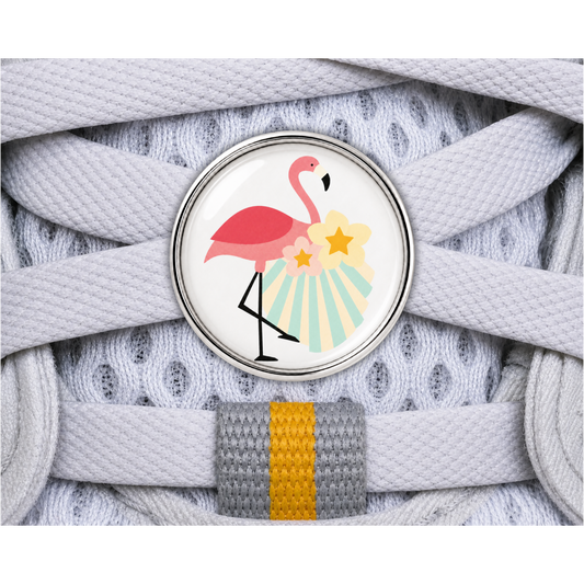 Flamingo with Flowers Sneaker Charm