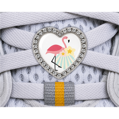 Flamingo with Flowers Sneaker Charm