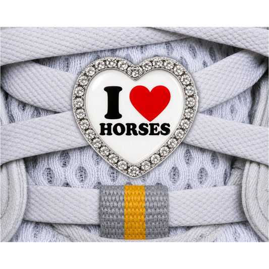I Love Horses Sneaker Charm