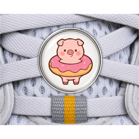 Pig in Donut Sneaker Charm