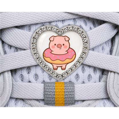 Pig in Donut Sneaker Charm