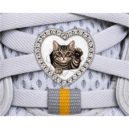 Tabby Cat Burst Sneaker Charm